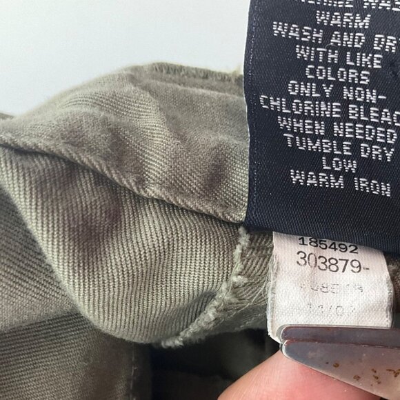 Gap Y2K Wms Sz 8 Olive Green Cargo Capri Crop Pants Wide Leg Grunge Utility - Picture 12 of 13
